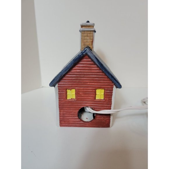 Vintage National Decorations Americana Porcelain Lighted School House - Picture 7 of 9